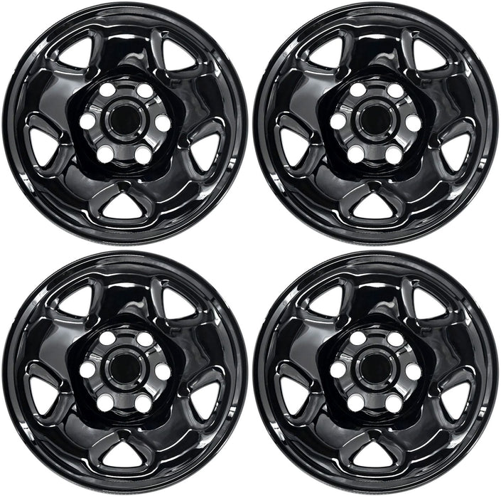 Four WSK744-16BLK gloss black wheel skins from the set for 2020 Toyota Tacoma