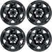 Four WSK744-16BLK gloss black wheel skins from the set for 2020 Toyota Tacoma