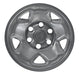 Back of WSK744-16BLK gloss black wheel skins for 2014 Toyota Tacoma, showing the snap-on clips