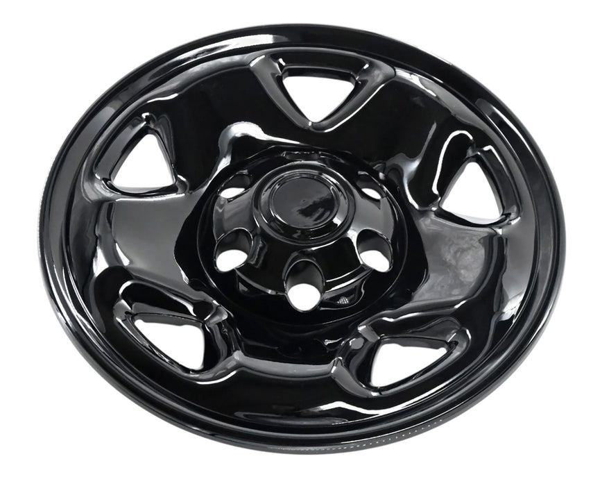 WSK744-16BLK gloss black wheel skins for 2016 Toyota Tacoma, angled view