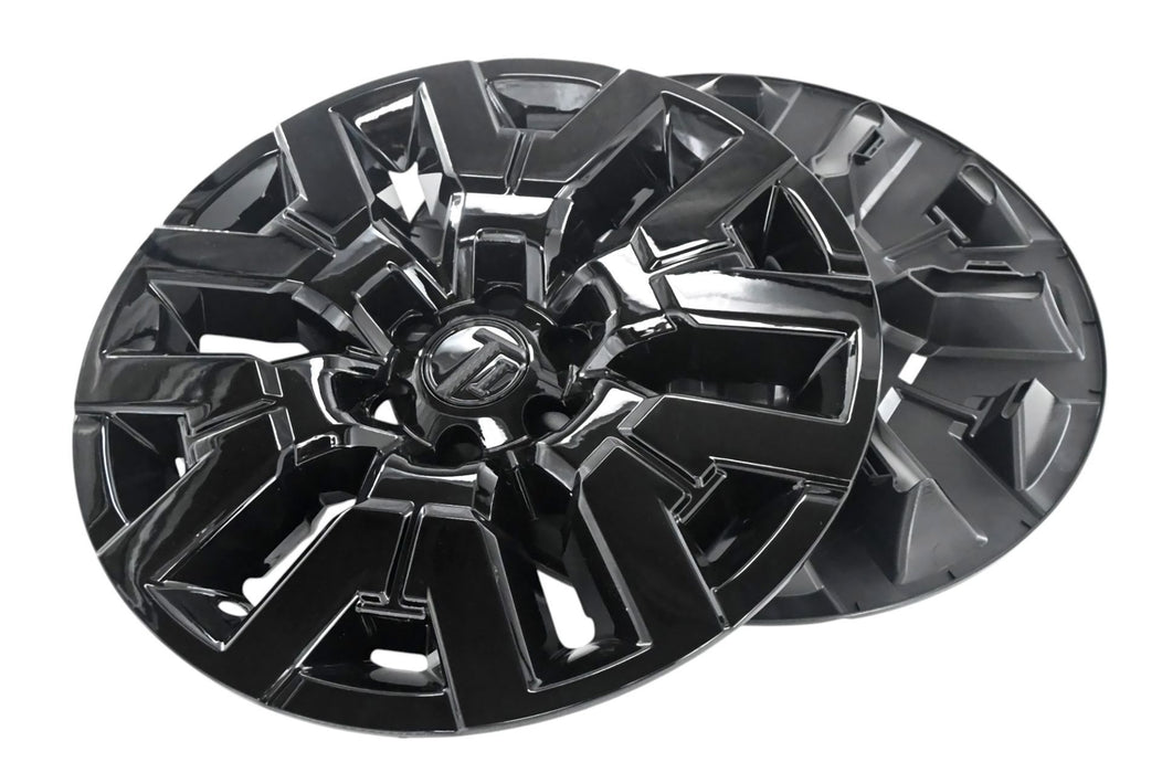 Pair of WSK750-17BLK gloss black wheel skins for 2023 Nissan Frontier