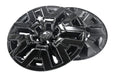 Pair of WSK750-17BLK gloss black wheel skins for 2024 Nissan Frontier