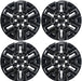 Four WSK750-17BLK gloss black wheel skins from the set for 2022 Nissan Frontier