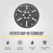 Patented snap-on technology: WSK750-17BLK gloss black wheel skins for 2023 Nissan Frontier