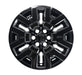 Single WSK750-17BLK gloss black wheel skins for 2022 Nissan Frontier, front view