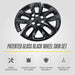 WSK755-18BLK patented gloss black wheel skin set for 2018 Chevrolet Traverse - feature icons