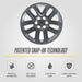 Patented snap-on technology: WSK755-18BLK gloss black wheel skins for 2023 Chevrolet Traverse