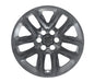 Back of WSK755-18BLK gloss black wheel skins for 2018 Chevrolet Traverse, showing the snap-on clips