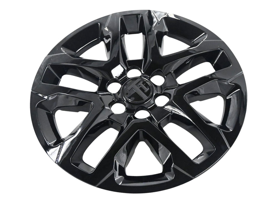 WSK755-18BLK gloss black wheel skins for 2022 Chevrolet Traverse, angled view