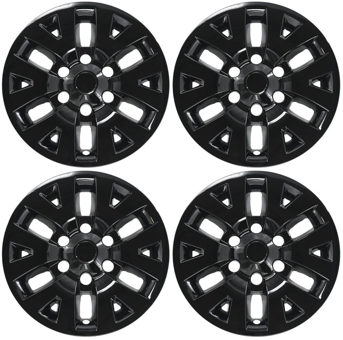 Four WSK756-16BLK gloss black wheel skins from the set for 2021 Toyota Tacoma