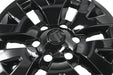 Close-up of WSK756-16BLK gloss black wheel skins for 2019 Toyota Tacoma