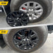 Before and after: Toyota Tacoma factory look vs WSK756-16BLK gloss black wheel skins
