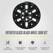 WSK756-16BLK patented gloss black wheel skin set for 2018 Toyota Tacoma - feature icons