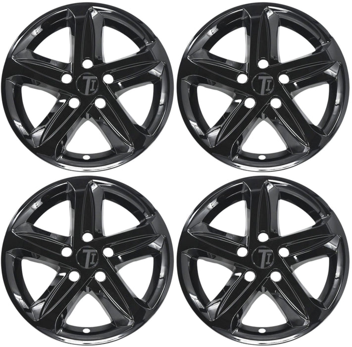 Four WSK758-16BLK gloss black wheel skins from the set for 2024 Chevrolet Malibu