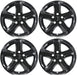 Four WSK758-16BLK gloss black wheel skins from the set for 2019 Chevrolet Malibu
