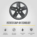 Patented snap-on technology: WSK758-16BLK gloss black wheel skins for 2025 Chevrolet Malibu