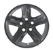 Back of WSK758-16BLK gloss black wheel skins for 2023 Chevrolet Malibu, showing the snap-on clips