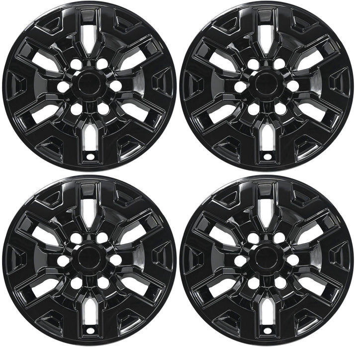 Four WSK761-16BLK gloss black wheel skins from the set for 2016 Toyota Tacoma