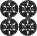 Four WSK761-16BLK gloss black wheel skins from the set for 2017 Toyota Tacoma