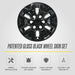 WSK761-16BLK patented gloss black wheel skin set for 2022 Toyota Tacoma - feature icons