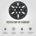 Patented snap-on technology: WSK761-16BLK gloss black wheel skins for 2018 Toyota Tacoma
