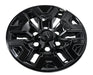 Single WSK761-16BLK gloss black wheel skins for 2020 Toyota Tacoma, front view