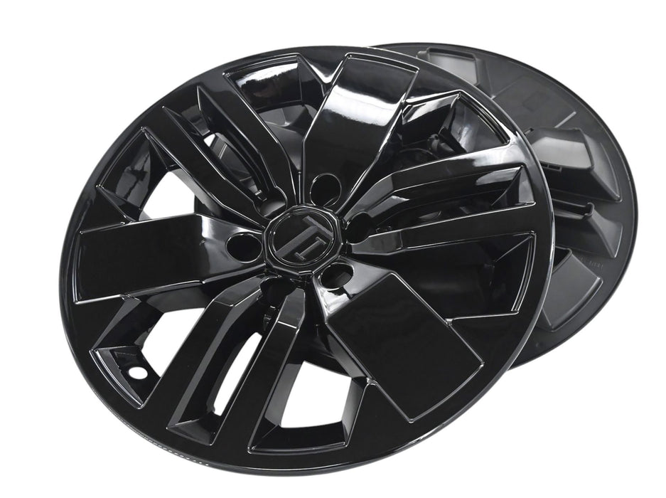 Pair of WSK816-17BLK gloss black wheel skins for 2025 Nissan Frontier