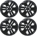 Four WSK816-17BLK gloss black wheel skins from the set for 2025 Nissan Frontier