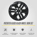 WSK816-17BLK patented gloss black wheel skin set for 2025 Nissan Frontier - feature icons