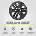 Patented snap-on technology: WSK816-17BLK gloss black wheel skins for 2025 Nissan Frontier