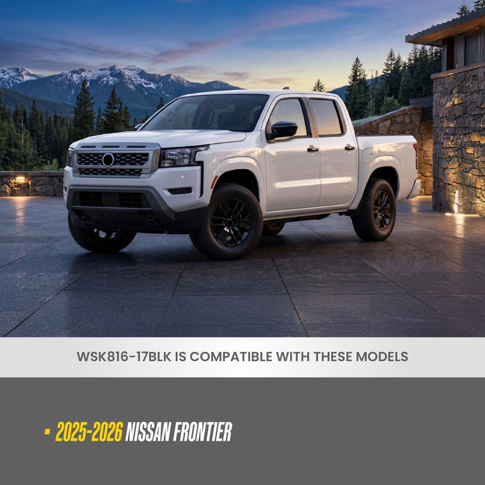 WSK816-17BLK compatibility: fits 2025-2026 Nissan Frontier, shown on a Nissan Frontier