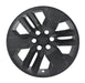 Back of WSK816-17BLK gloss black wheel skins for 2025 Nissan Frontier, showing the snap-on clips