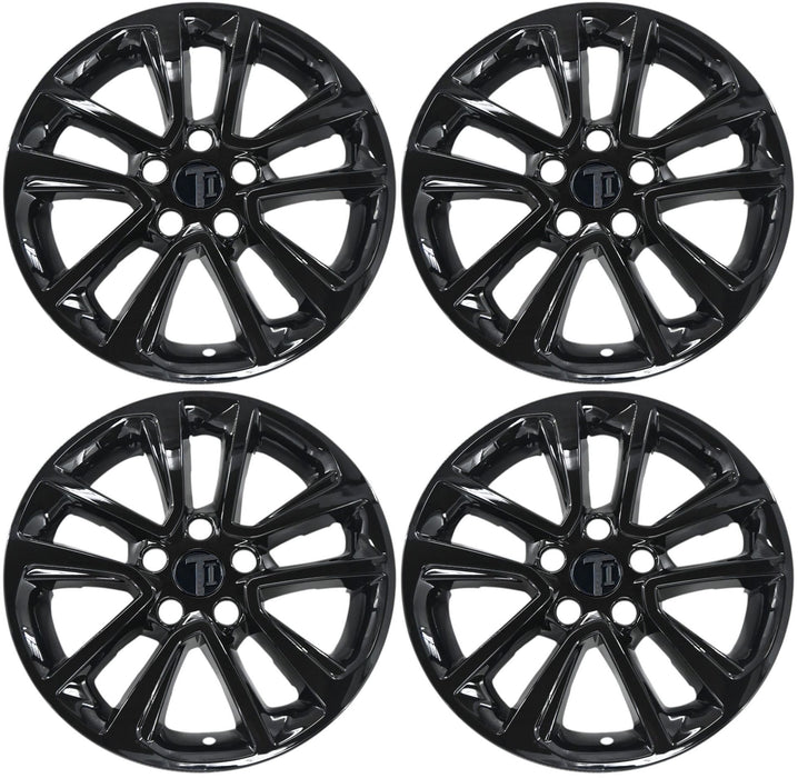 Four WSK817-17BLK gloss black wheel skins from the set for 2025 Chevrolet Trailblazer