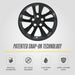 Patented snap-on technology: WSK817-17BLK gloss black wheel skins for 2024 Chevrolet Trailblazer