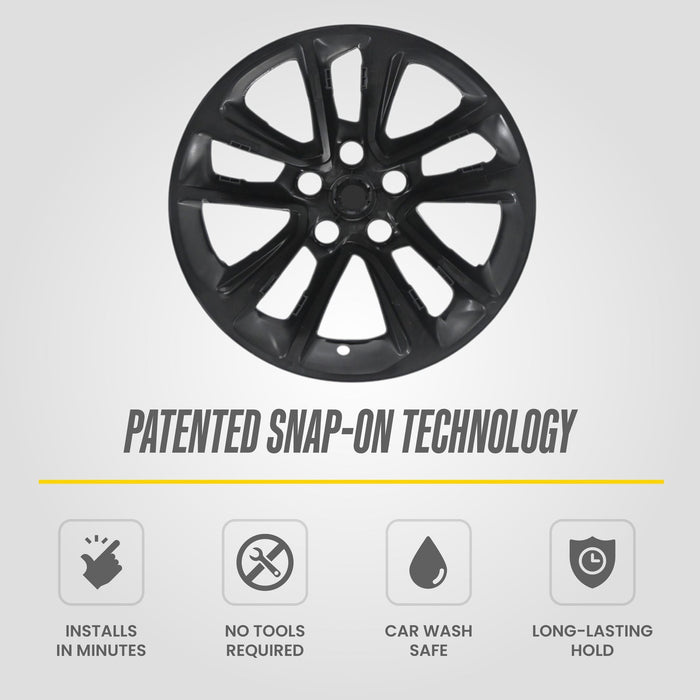 Patented snap-on technology: WSK817-17BLK gloss black wheel skins for 2026 Chevrolet Trailblazer