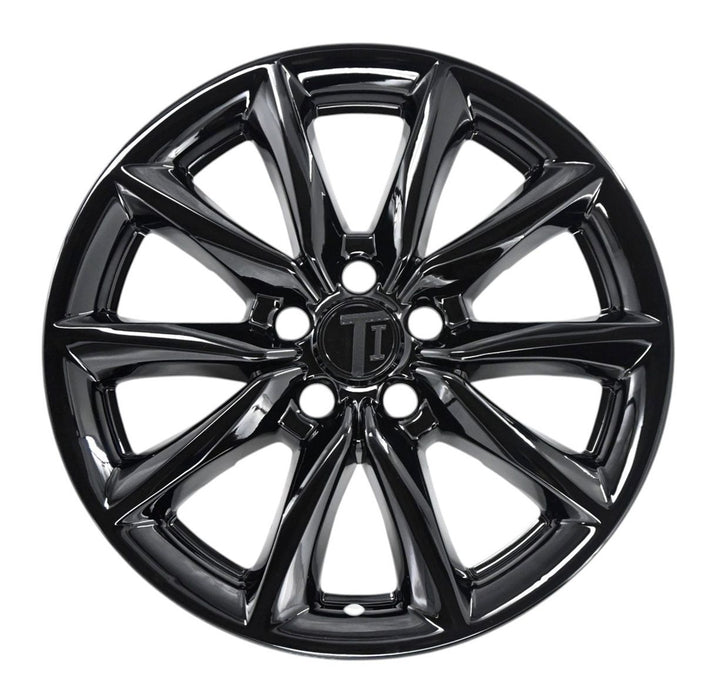 Single WSK820-18BLK gloss black wheel skins for 2026 Honda CR-V, front view