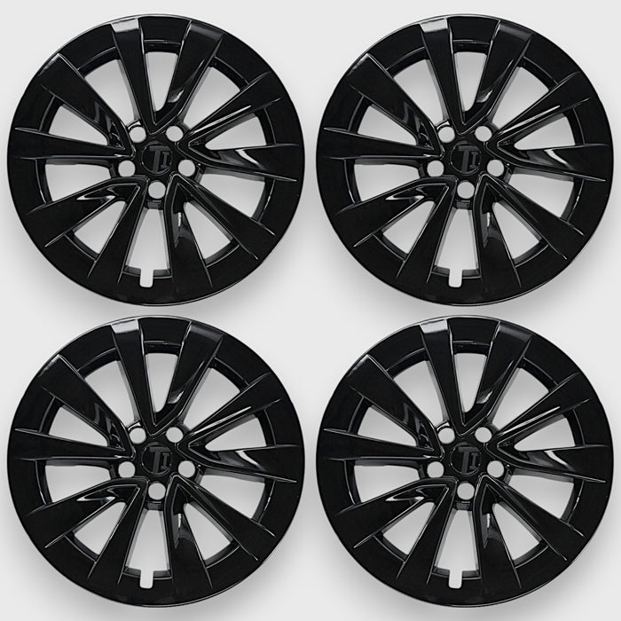 Chrome Delete Gloss Black Wheel Skin Set - For Tesla 3