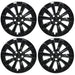 Set of four WSK821-19BLK gloss black 19-inch wheel skins for 2017 Tesla Model 3
