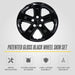 WSK827-18BLK patented gloss black wheel skin set for 2025 Honda Pilot - feature icons