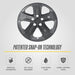 Patented snap-on technology: WSK827-18BLK gloss black wheel skins for 2025 Honda Pilot