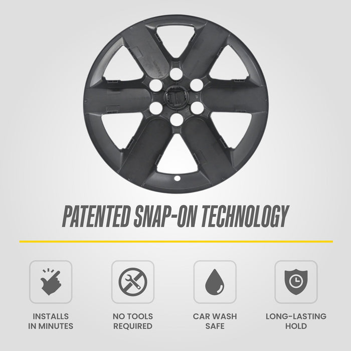 Patented snap-on technology: WSK831-19BLK gloss black wheel skins for 2024 Honda Prologue