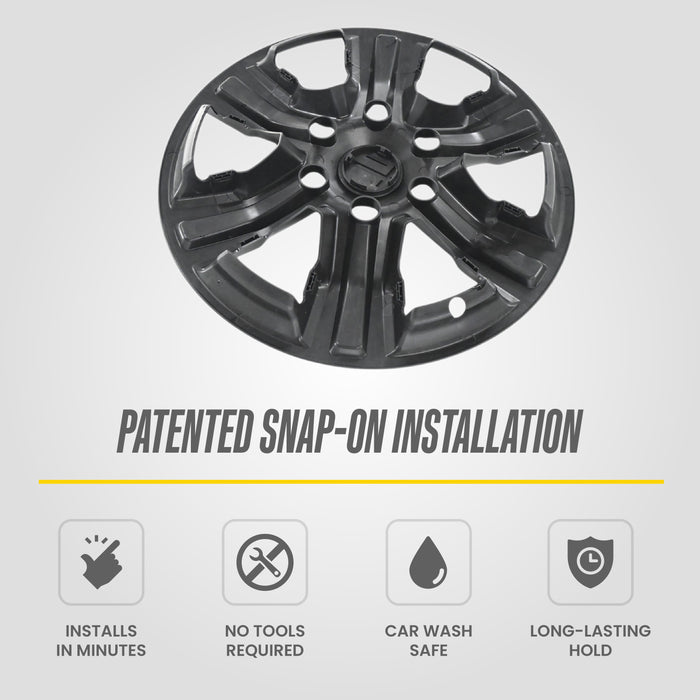 Patented snap-on installation - WSK832-17BLK wheel skin installs in minutes on 2019 Ford Ranger