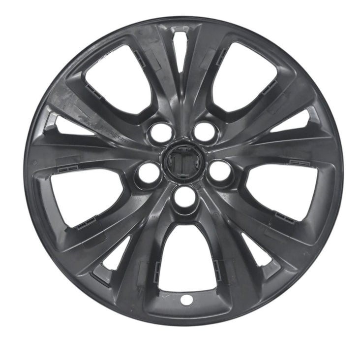 Back of WSK840-18BLK gloss black wheel skins for 2025 Mazda CX-30, showing the snap-on clips