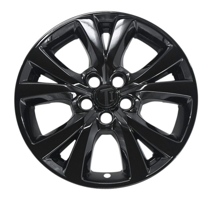 Single WSK840-18BLK gloss black wheel skins for 2023 Mazda CX-30, front view