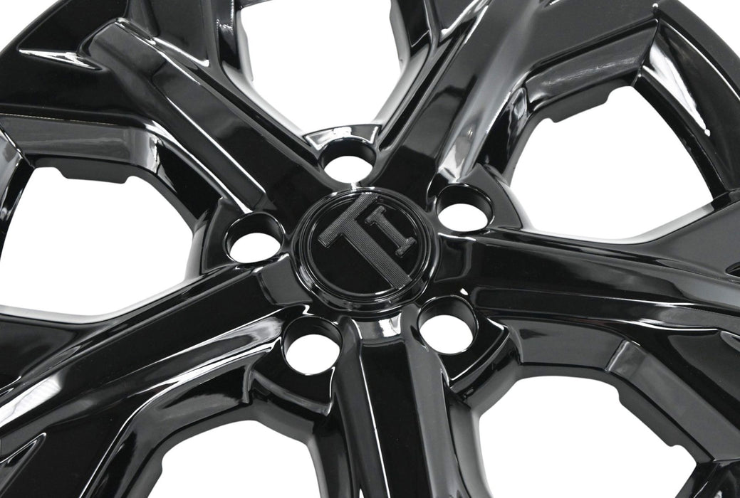 Close-up of WSK849-17BLK gloss black wheel skins for 2025 Honda HR-V