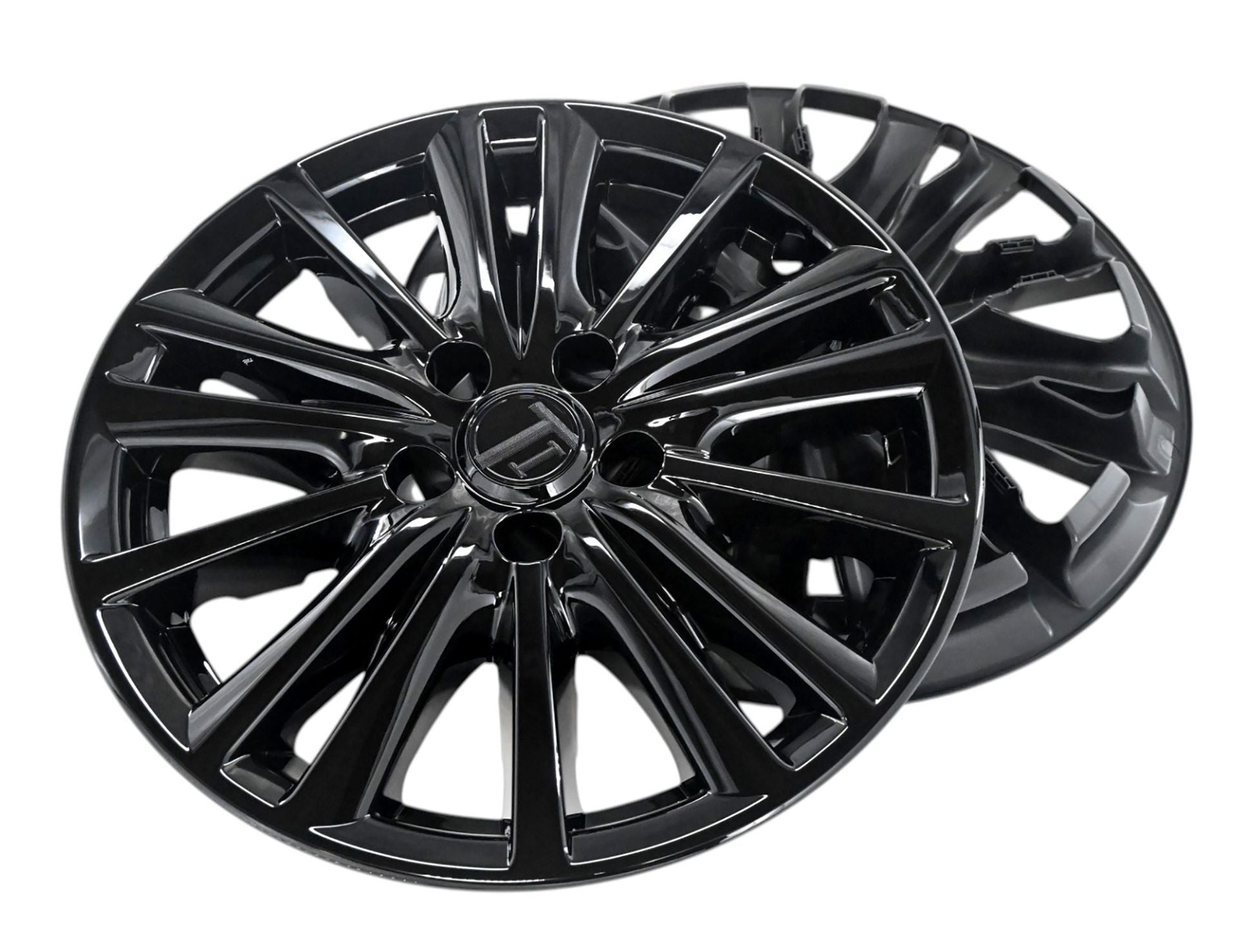 Pair of WSK854-17BLK gloss black wheel skins for 2019 Mazda CX-5