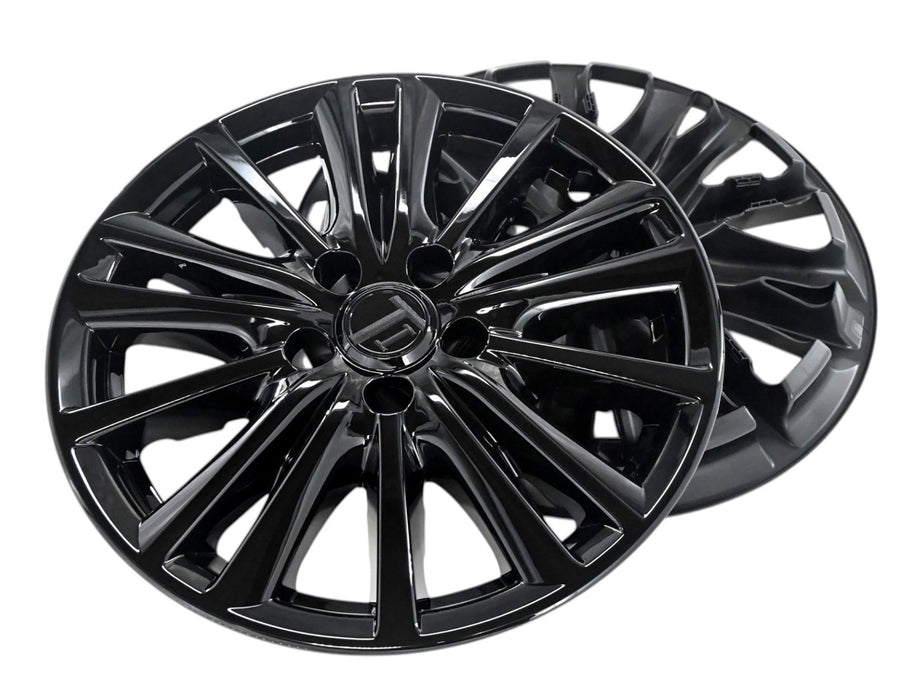 Pair of WSK854-17BLK gloss black wheel skins for 2021 Mazda CX-5