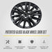 WSK854-17BLK patented gloss black wheel skin set for 2019 Mazda CX-5 - feature icons