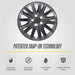 Patented snap-on technology: WSK854-17BLK gloss black wheel skins for 2019 Mazda CX-5