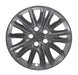 Back of WSK854-17BLK gloss black wheel skins for 2019 Mazda CX-5, showing the snap-on clips